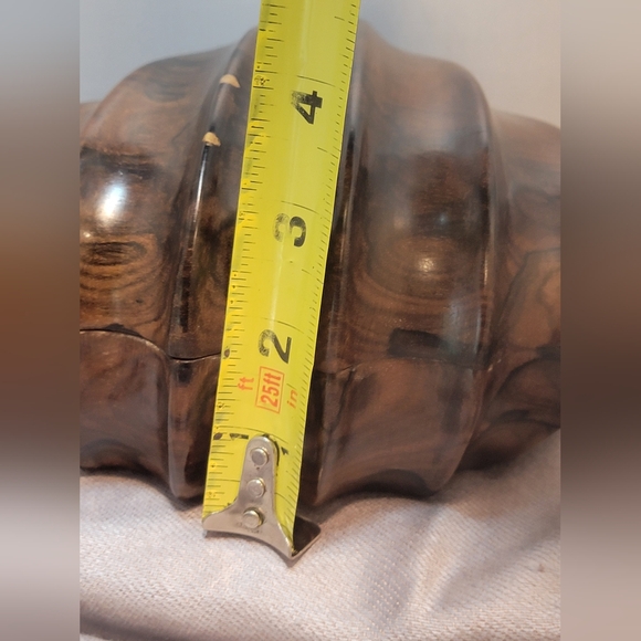 Vintage Wooden Clamshell Trinket/Jewelry Box - Picture 8 of 11